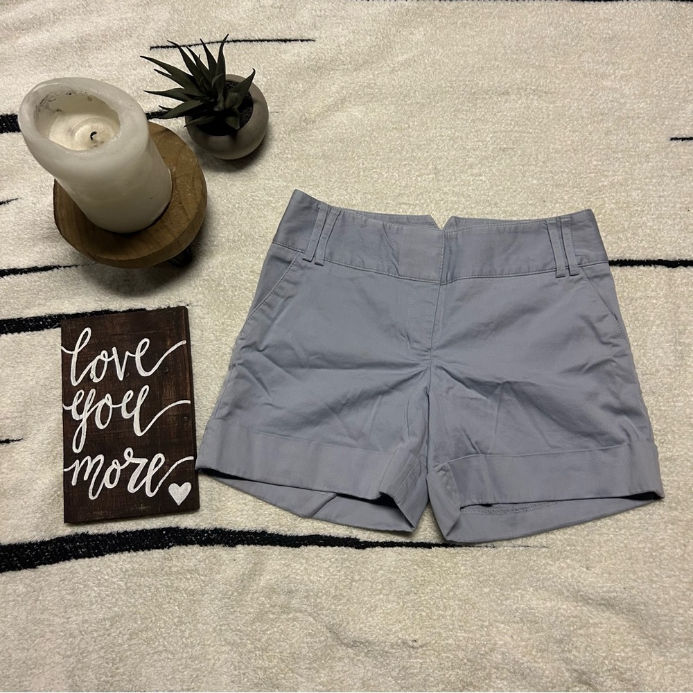 Express gray dress shorts with cuff along bottom hem size 00